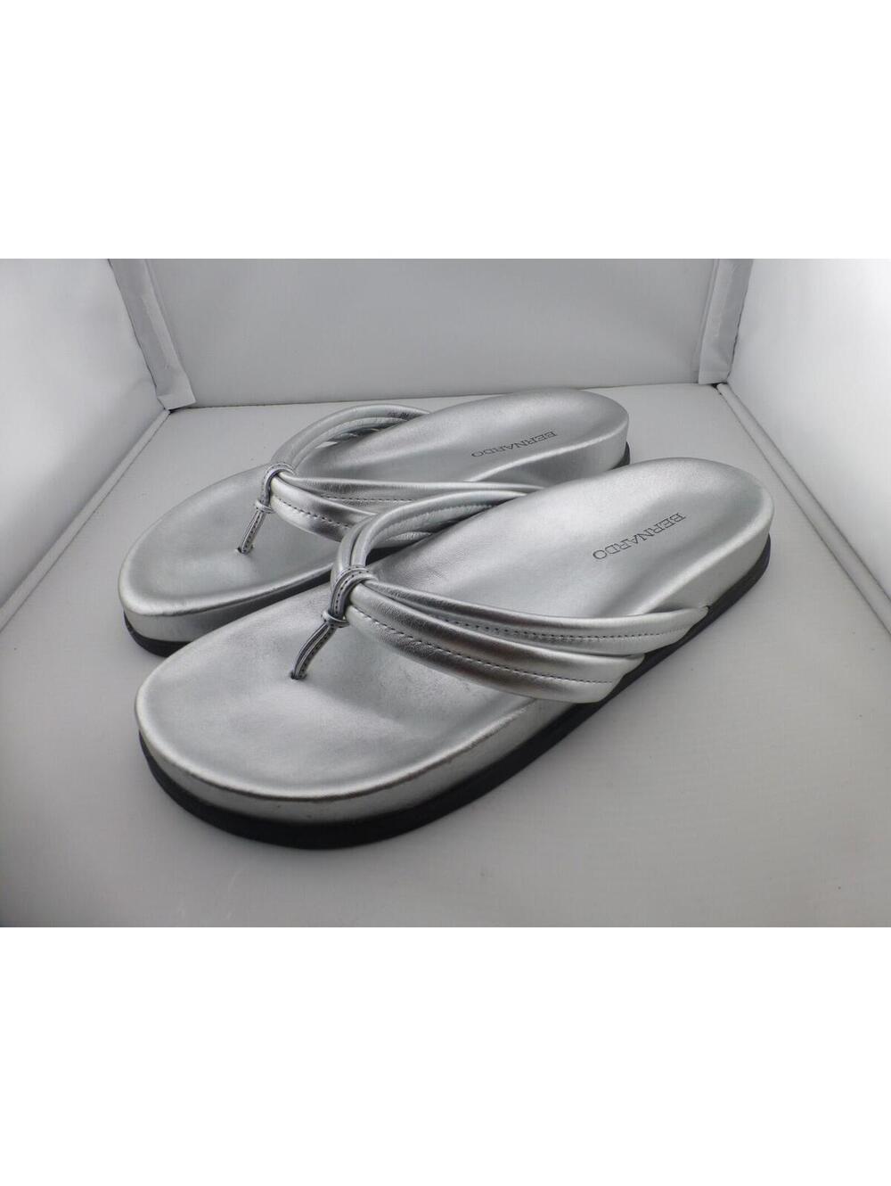 Bernardo Silver Metallic Foam Platform Flip Flop Sandals